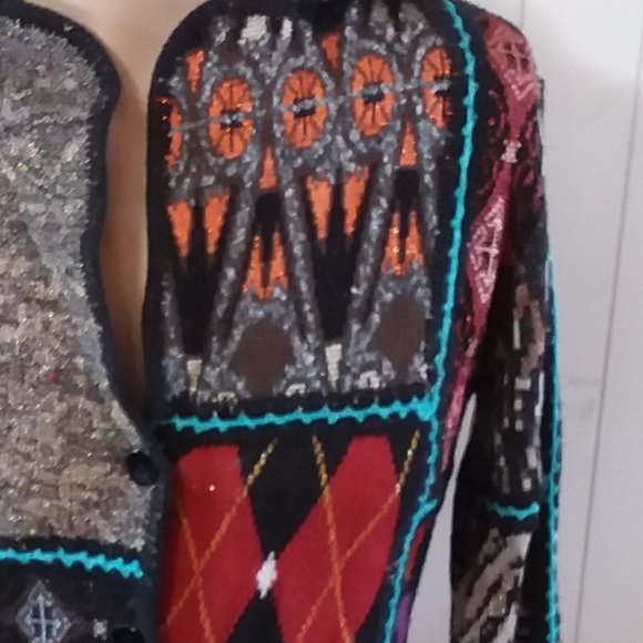 Anthropologie Cecelia Prado Colorful Cardigan Sweater size Small - Picture 4 of 9